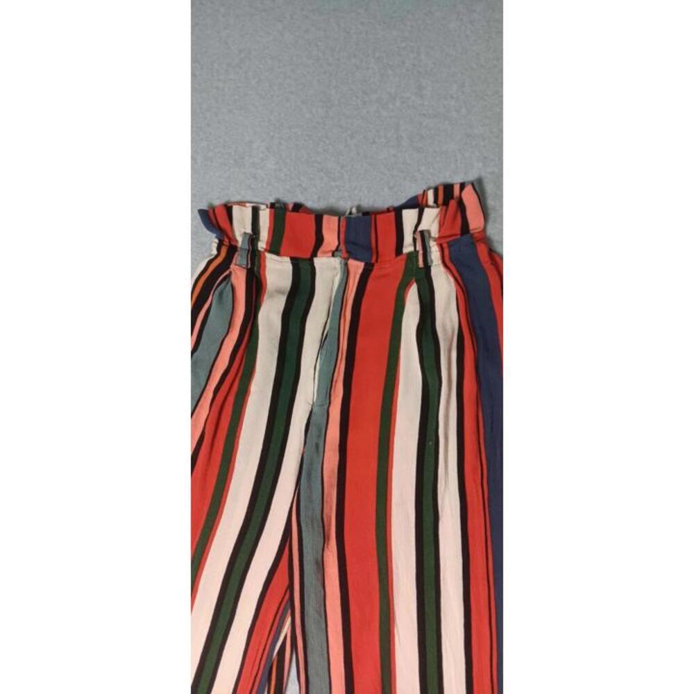 Karlie Wide Leg Pants Size Small Multicolor Stripes Flare Boho Hippie Bohemian - Picture 3 of 11